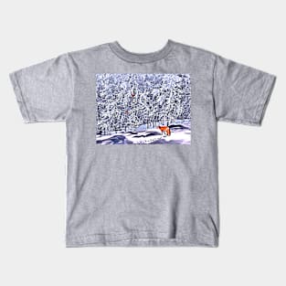 Fox in Winter Kids T-Shirt